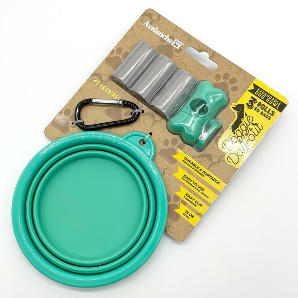 Avalanche Dogs Collapsible Travel Bowl Dog Bag Set - Picture 5 of 6